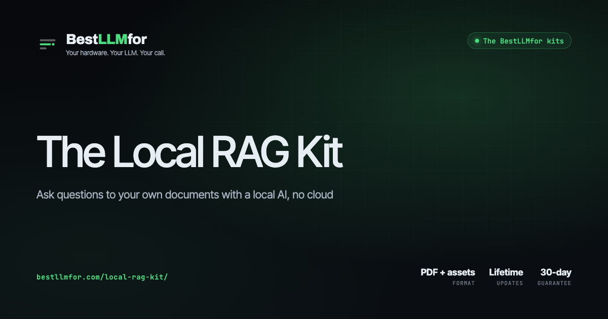 The Local RAG Kit cover — Local RAG